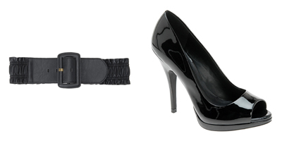 Black-belt-black-peep-toe-shoes