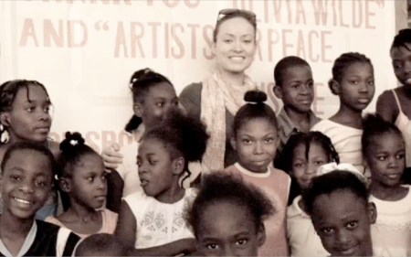 Olivia Wilde in Haiti