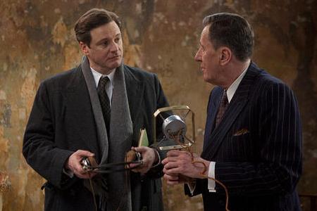 Colin Firth and Geoffrey Rush in The King's Speech