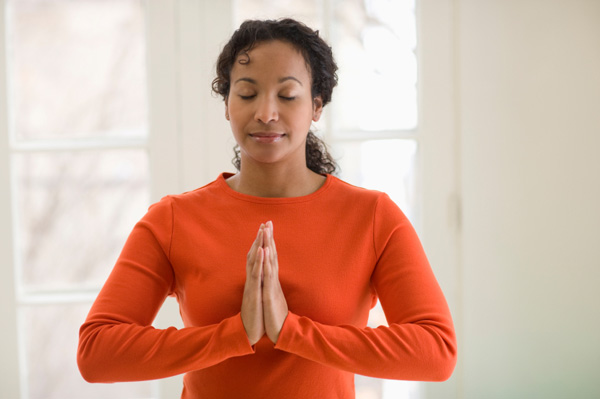 Woman meditating