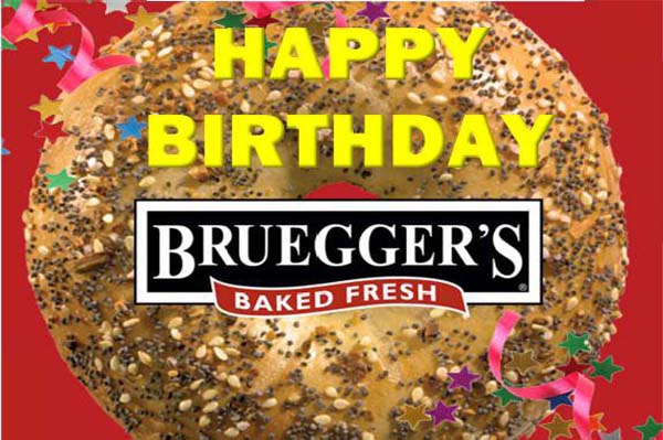 Bruegger's Bagels giving away free bagels!