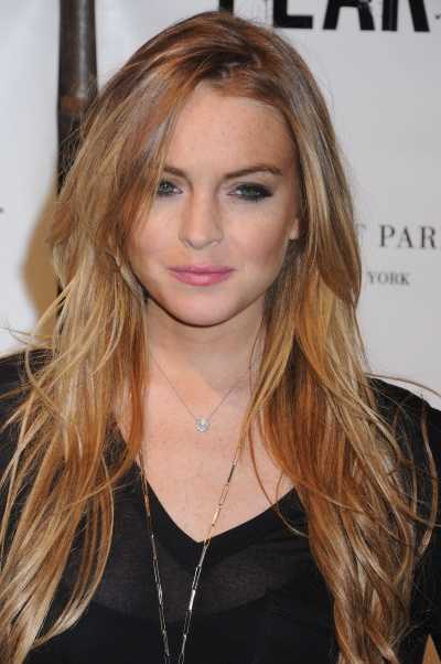 lindsay lohan hairstyles 2011. the front.