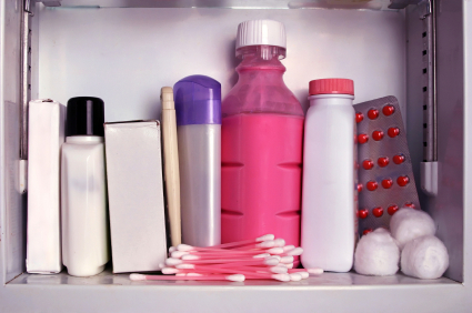 Crowded Medicine Cabinet