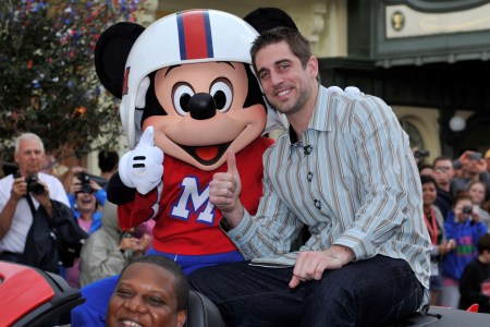 Aaron Rodgers visits Disneyland before David Letterman
