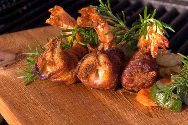 Bacon wrapped shrimp