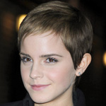 Emma Watson with blonde pixie hairstyle