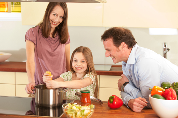 Woman cooking pasta