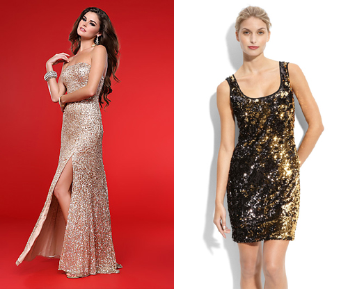 Gold metallic dress