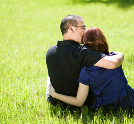 Couple on a romantic date