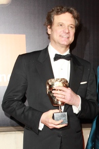 Colin Firth with his BAFTA