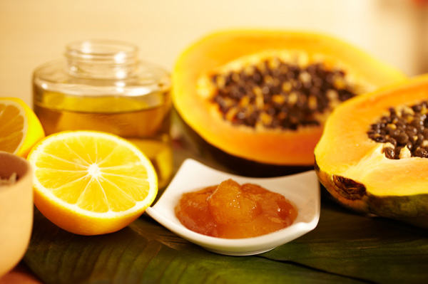 Papaya and honey and skincare