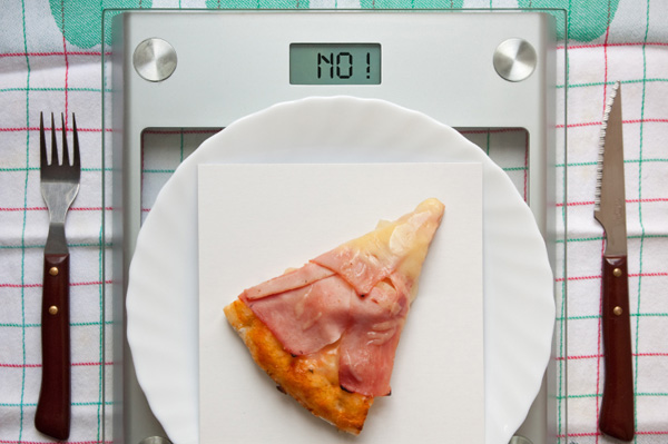 Pizza on scale
