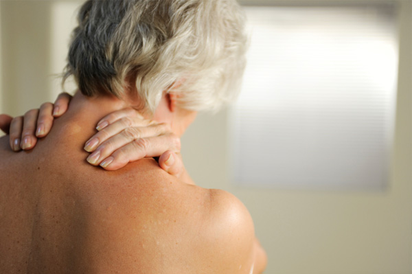 Senior woman with back pain