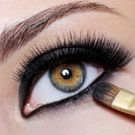 Eye with eye shadow