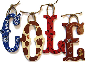 Wall letters from Quilts Just 4 Kids