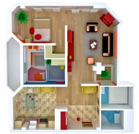 Room plan from above