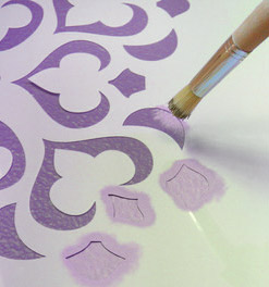 Stencil and paint