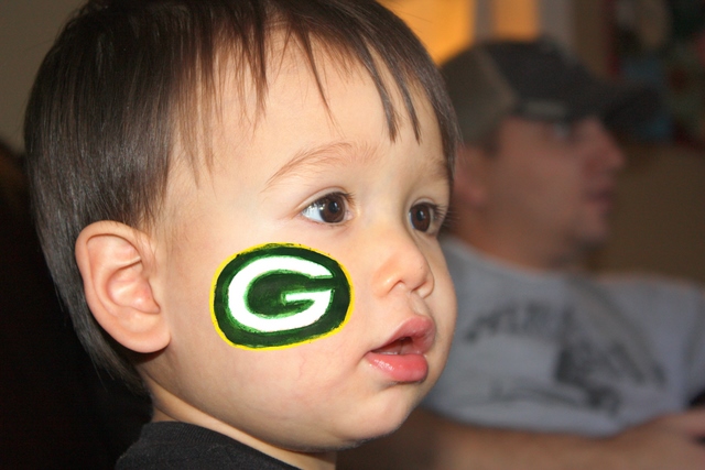 Green Bay Packers Super Bowl Face Paint 