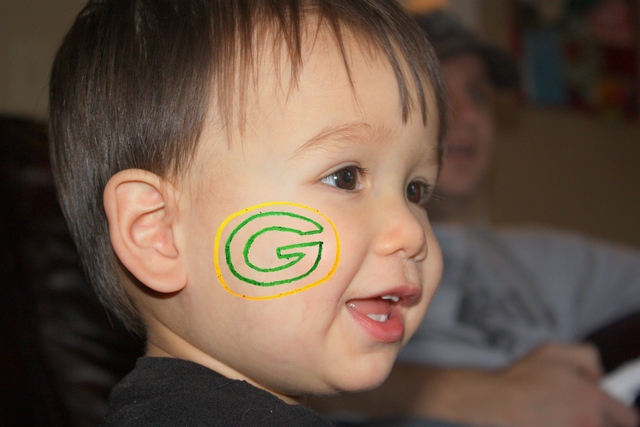 Green Bay Face Paint Example 