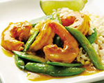 Sugar snap pea and shrimp curry recipe