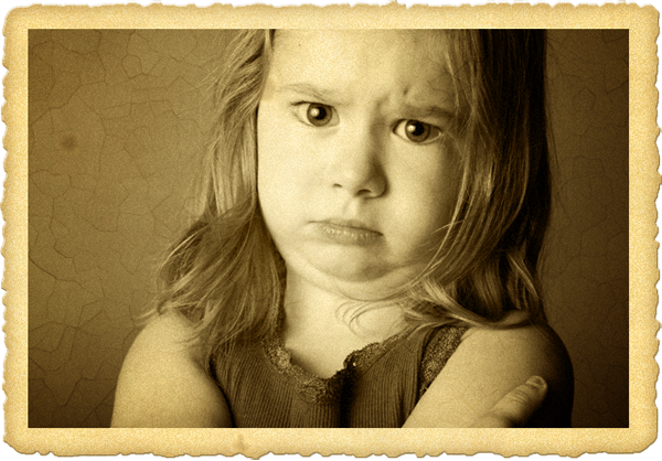 Unhappy little girl