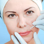 Woman getting plastic surgery