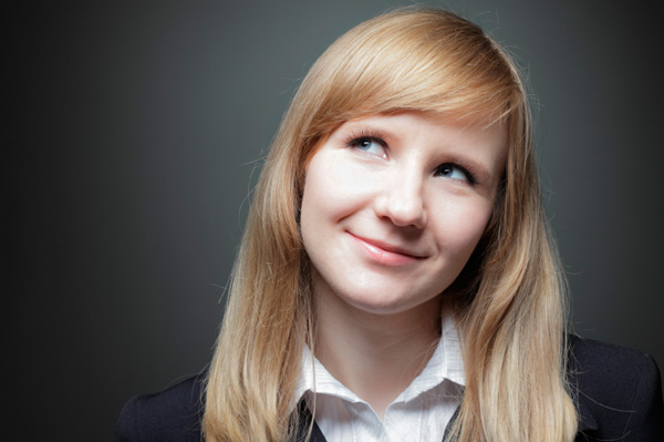 Woman smiling