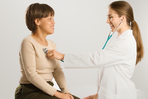 woman at doctor