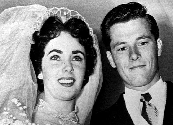 Elizabeth Taylor and husband Conrad Hilton