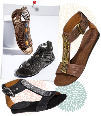 Flats with ankle straps