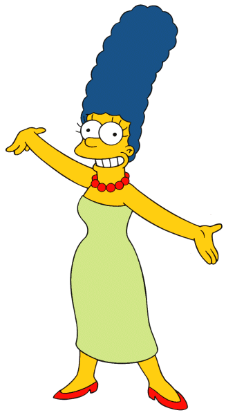 Marge Simpson's blue hairstyle