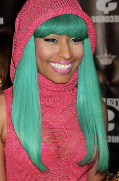 Nikki Minaj's green hair More Nikki Minaj hairstyles 