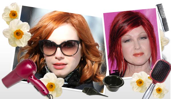 Celebrities with bright vibrant hair color