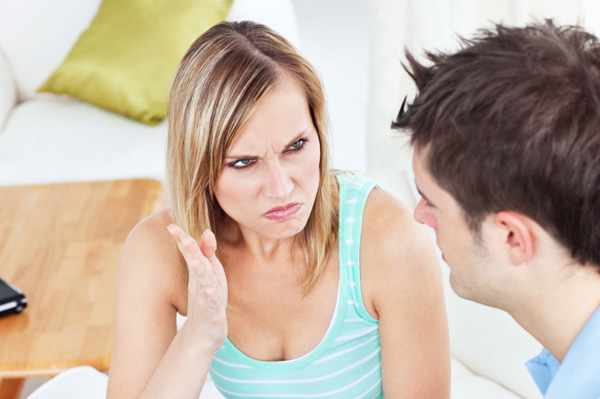 Woman arguing with spouse