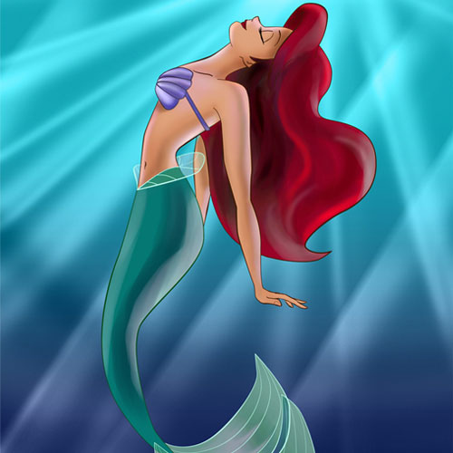 cartoon hairstyle. Ariel#39;s cartoon hairstyle