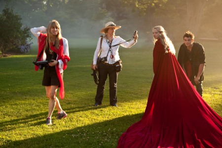Catherine Hardwicke direcdts on set of Red Riding Hood