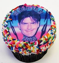 Charlie Sheen cupcake