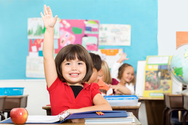 Child raising hand
