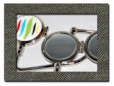 Combo compact mirror and purse hook