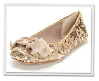 Gold sequin flats