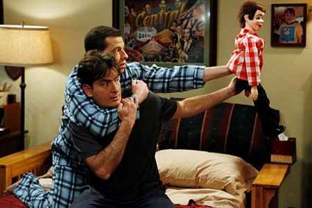 Charlie Sheen and Jon Cryer in Two and a Half Men