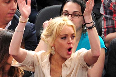 Lindsay Lohan parties in NYC