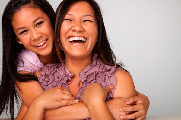 Mom with tween daughter