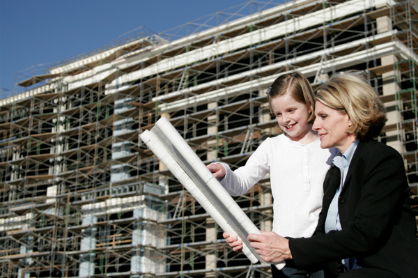 Architect mom with daughter