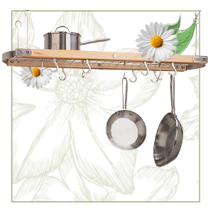 Maple Oval Ceiling Pot Rack