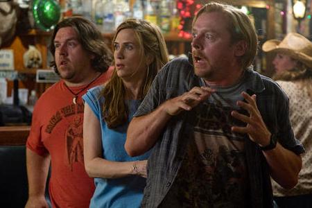 Nick Frost, Kristen Wiig and Simon Pegg in Paul
