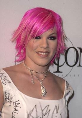 Pink's celebrity pink hairstyle