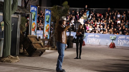 Johnny Depp at the Rango premiere