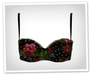 Red rose bra