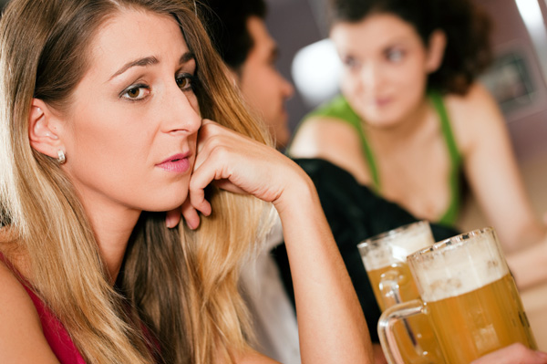 Woman On Bar